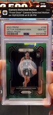 2023-24 Panini Prizm Victor Wembanyama Green Prizm RC #136 PSA 10 GEM MINT picture