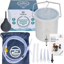 15 Piece Stainless Steel Enema Kit Coffee Colon Cleansing Bucket Set picture