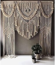 Macrame Large Curtain Bohemian Boho Decoration Backdrop Wedding Boho Decorations picture