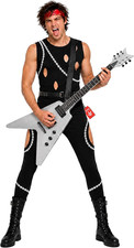 Mens 80S Rocker Halloween Costume Vintage Glam Rock Outfit picture