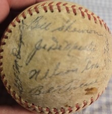 Vintage 1950s AL All Star Facsimile Stamped Signature Souvenir Baseball picture