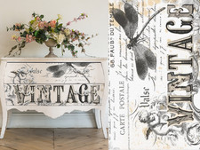 Large Decoupage Tissue Paper for Furniture and Crafts - 20” x 30” - Vintage picture