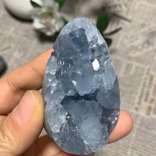 196g     Natural Beautiful Blue Celestite Crystal Geode Cave Mineral Specimen picture