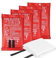 NEW 4-Pack Large Fire Blanket Fireproof For Home Kitchen Office Emergency Safety picture