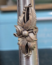 Vintage Julia Martinez Navajo Sterling Silver Floral Blossom Cluster Ring 8.5 picture