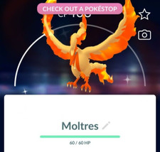 ✨ Shiny Galarian Moltres -  P T C - 80k stardust - Description picture