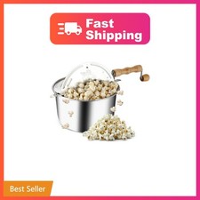 Great Northern Popcorn Stovetop Popcorn Maker, Silver, 6.5 Quart | Aluminum S... picture