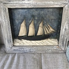 Early 19th-20th Century Diorama of 3 Mast Schooner  picture