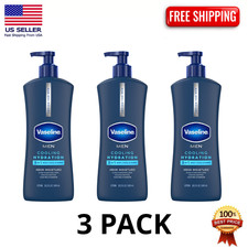 Vaseline Men Cooling Hydration 3-in-1 Lotion Dry Face Hands Body 20.3oz, 3 Pack picture