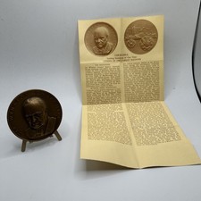 Sir Winston Churchill 1874-1965 Bronze Medal, Design by Ralph Menconi picture