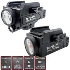 800 Lumen LED Gun Light, Rechargeable, Quick Detach Mount, Ayin Pistol Light picture