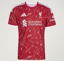 adidas Liverpool Soccer Jersey Red/White Standard Chartered Licensed SZ S-L NWT picture