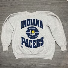 Vintage 90s Indiana Pacers Sweatshirt Big Graphic Sz Large Adult Hanes Tag NBA picture
