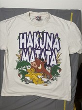 Vintage 90s Disney Designs Lion King Hakuna Matata T-shirt L/XL Single Stitch picture