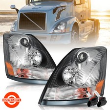 For 2004-2017 Volvo Semi Truck VN VNL VNM Chrome Halogen Headlights W/Bulbs picture