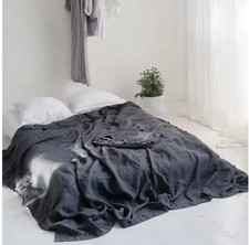 US QUEEN - Pure Linen Bed Sheets 100% Stone Washed French Linen picture