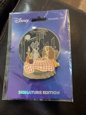 Disney PALM Signature Lady And The Tramp Bella Notte Jumbo Pin￼ picture