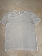 Lululemon Swiftly Relaxed Short-Sleeve Shirt Hip Length Cream Size 0 picture