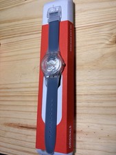 Swatch SUOK157 Clearly Black Watch Clear Case 41mm with Box picture