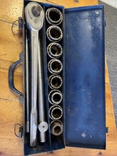 Craftsman SAE 3/4 Drive Socket Set -v- Ratchet 16 Sockets  Extensions W/case picture