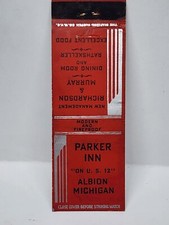 Vintage Matchbook Cover - PARKER INN On U.S. 12 Albion Michigan Hotel Motel Inn picture