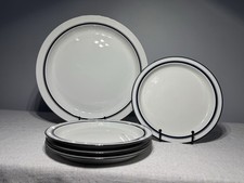 Dansk Christianshavn Blue Bistro 5 Pc Set 13” Chop Plate + 4 Salad Plates 8.5” picture