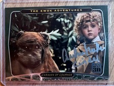 Star Wars Ewok Adventure Caravan of Courage Aubree Miller Autographed Topps Card picture