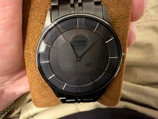 Citizen Eco-Drive Men's 42mm Black Stainless Steel Bracelet Analog WR picture