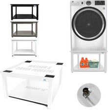 EZ Laundry Universal White Pedestal 27” Wide for LG Samsung GE Washer And Dryers picture