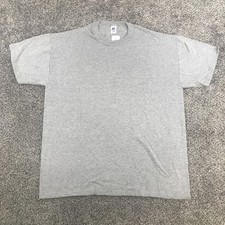 Vintage Russell Athletic Shirt Mens Large Gray NuBlend Oxford Basic T Shirt picture
