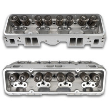 2x Complete Aluminum Cylinder Heads For SBC Chevy 350 190cc 64cc 2.02/1.60 Angle picture