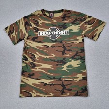 Vintage Independent Truck Company Shirt Men Medium Y2K Big Logo Skate Grind Camo picture