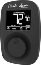 9420-381 Cooling & Heating Wall-Mounted Digital Thermostat - Black, Easy Install picture