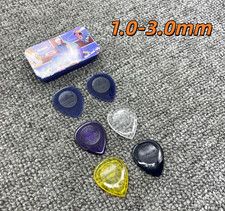 6 × Transparent Guitar Picks Acoustic Electric Plectrums Assorted Thin 1.0-3.0mm picture