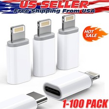 USB Type C Female to iOS Male Adapter For iPhone 14/13/12/11/XR/XS/SE 3 lot picture