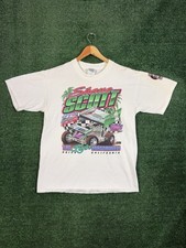 VTG 90s Silver Dollar Speedway Sprint Car Racing T Shirt L White Shane Scott picture