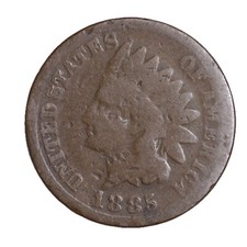 1885 FULL DATE Indian Head Cent Penny KEY DATE  AVERAGE CIRCULATED picture