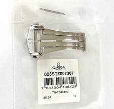 ORIGINAL OMEGA 16mm BRUSHED STEEL DEPLOYMENT WATCH BUCKLE CLASP # STZ007387 picture