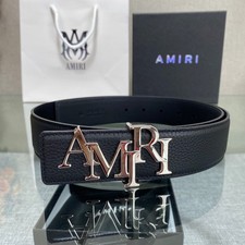 AMIRI's latest trending double-sided cowhide leather belt picture