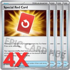 4x Special Red Card x4 - CRI 082/086 - Uncommon - Pokemon TCG Playset picture