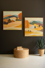Set Of 2 Framed Landscape Paintings Brings Serenity To Any Space Home Decor picture