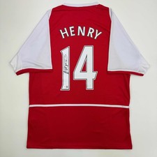 Autographed/Signed Thierry Henry Arsenal Red Soccer Jersey Beckett BAS COA picture