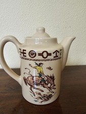 Westward Ho Ceramic Coffee Pot Western Rodeo  Cowboy Decor picture
