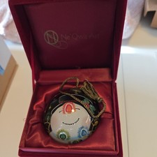 Ne'Qwa Hand Painted Ornament D-Light-Ful Snowman By Susan Winget - Never Used picture