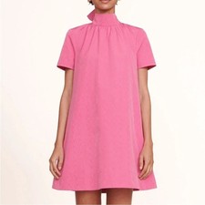 NEW NWT STAUD Mini Ilana Dress In Lollipop Pink SIZE S MSRP $325 picture