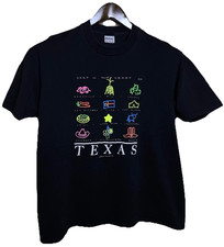 Vintage Texas T Shirt XL USA Single Stitch Stedman Neon Icons Tourist Tee picture