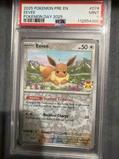 POKEMON 2025 Prismatic Evolutions Pokemon Day 2025 EEVEE #074 PSA 9 Mint picture