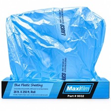 LAUCO MAXIFILM 20ft x 250 ft Roll of Blue Overspray Paintable Plastic Sheeting picture