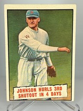 1961 Topps - Baseball Thrills Walter Johnson #409 picture