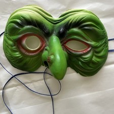 Vintage Ben Cooper Rubber Latex Witch Eyes Halloween Mask picture